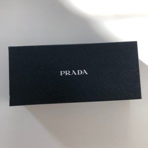 Authentic Prada eyeglass box, case and cleaning cloth - black